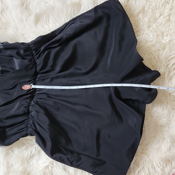 Aritzia Babaton EUC XS 100% real silk black romper - Picture 15 of 16